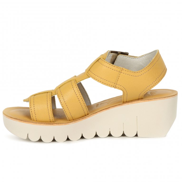 Charles Clinkard Fly London Yudd Womens Wedge Heel Sandals