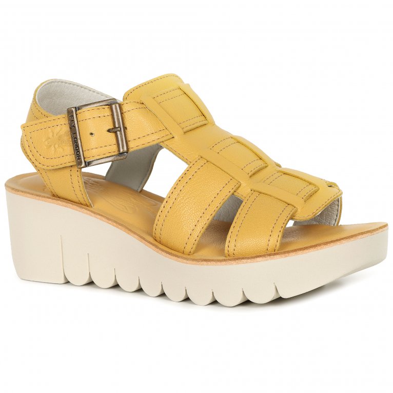 charles clinkard Fly London Yudd Womens Wedge Heel Sandals