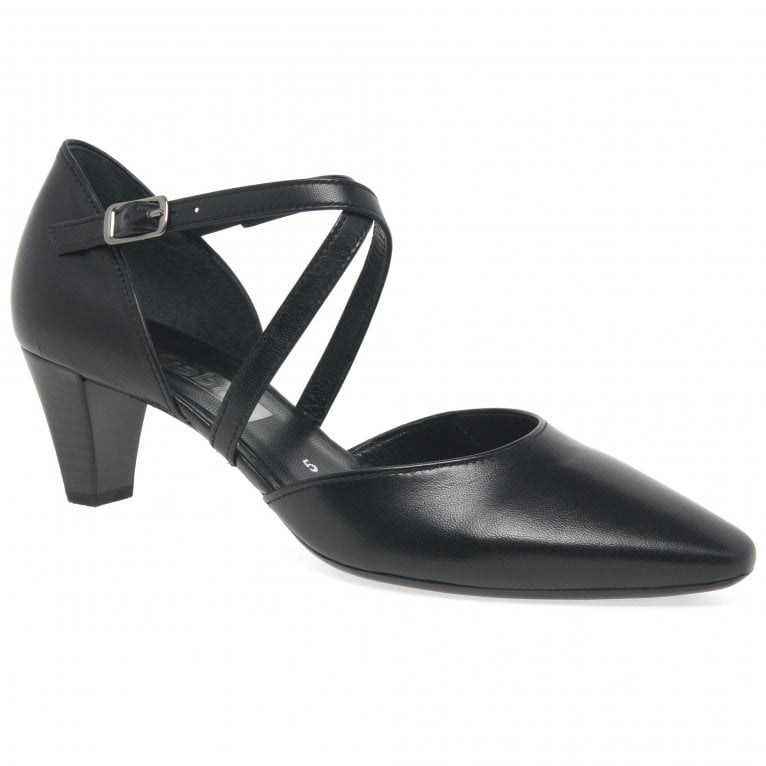 charles clinkard Gabor Callow Womens Modern Cross Strap Court Shoes