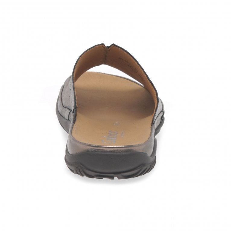 Charles Clinkard Gabor Idol Leather Wide Fit Womens Mules