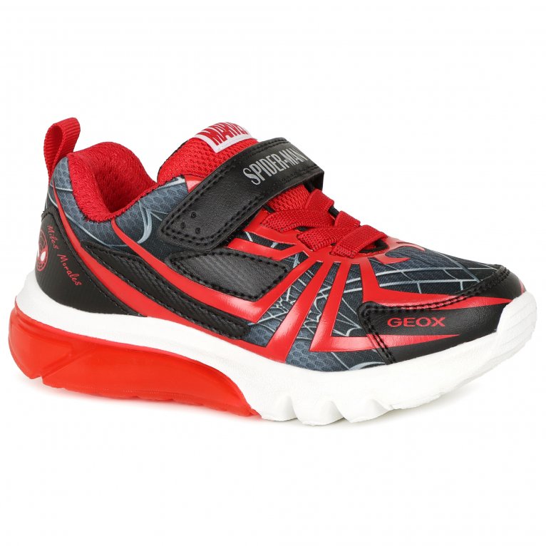 charles clinkard Geox J Ciberdron Spiderman Boys Trainers