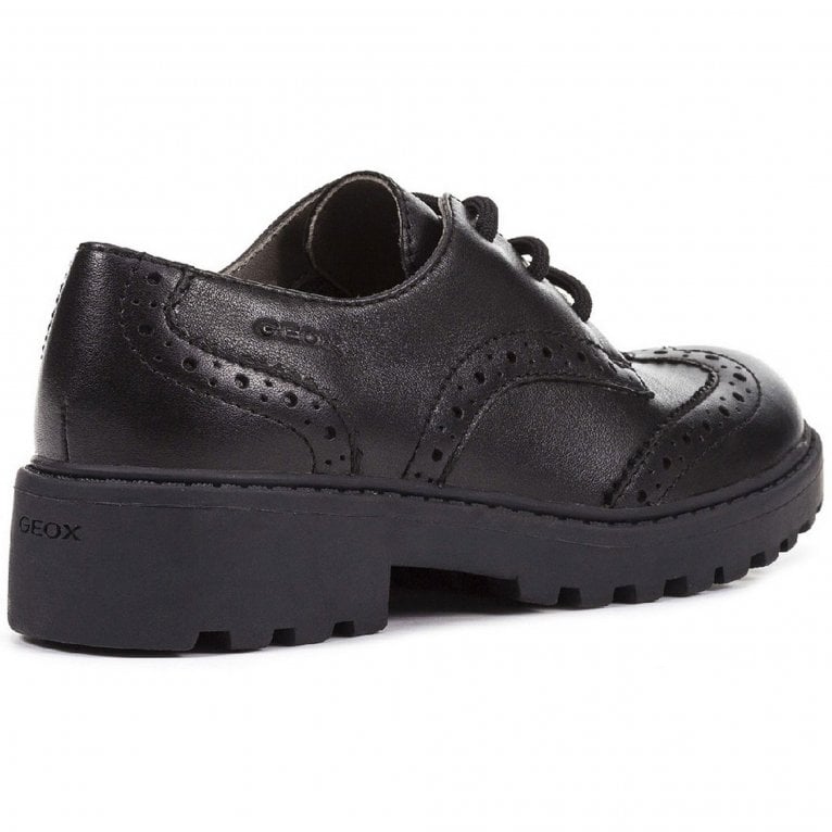 Charles Clinkard Geox Junior Casey Girls Lace Up School Shoes