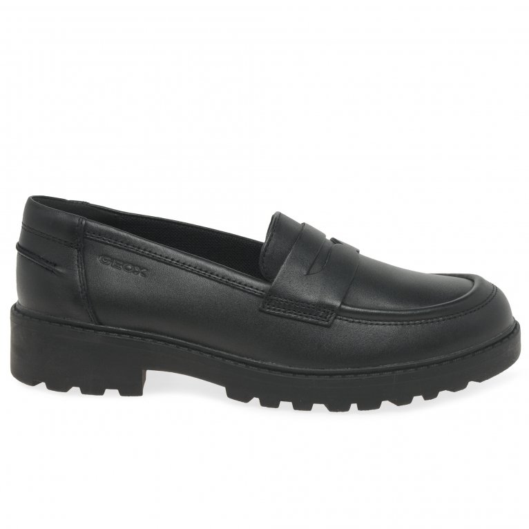 Charles Clinkard Geox Junior Casey Slip Girls School Shoes