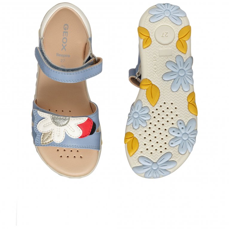 Charles Clinkard Geox Junior Haiti Flower Girls Sandals