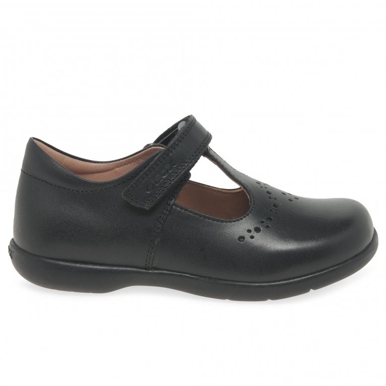 Charles Clinkard Geox Junior Naimara T-Bar Girls School Shoes