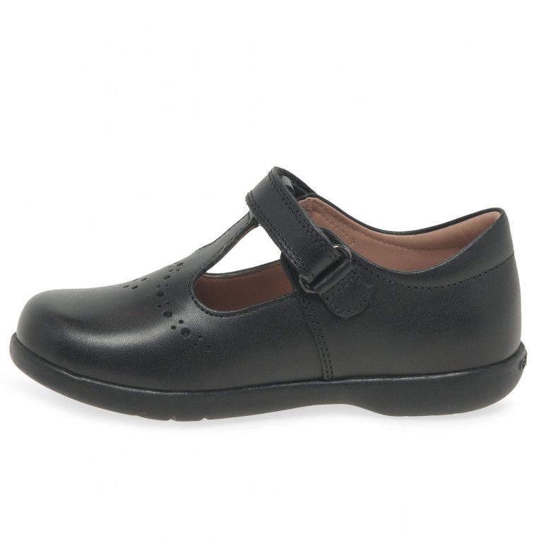 Charles Clinkard Geox Junior Naimara T-Bar Girls School Shoes