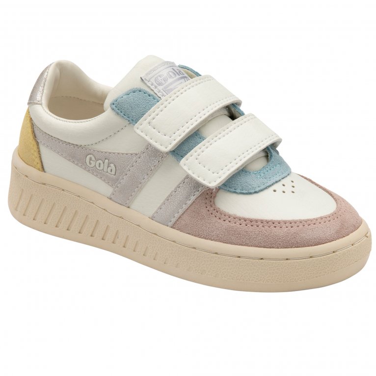 charles clinkard Gola Grandslam Quadrant Strap Girls Trainers