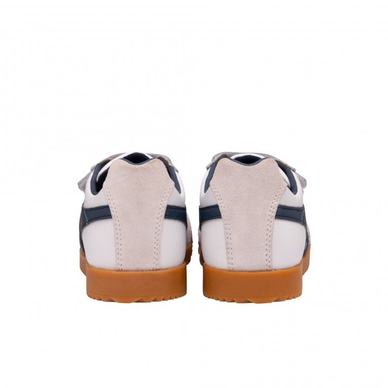 Charles Clinkard Gola Harrier Leather Riptape Kids Trainers