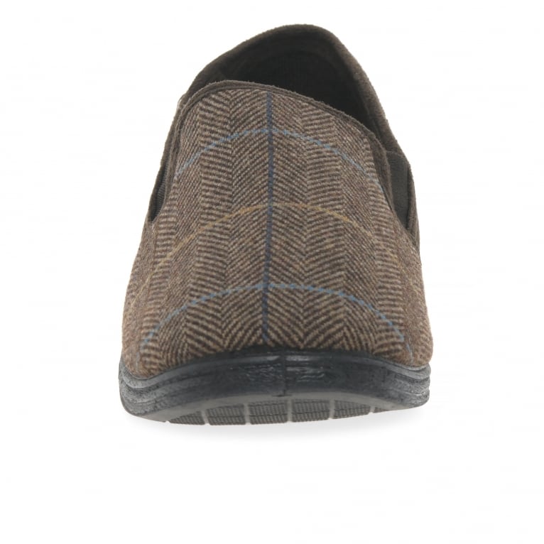 Charles Clinkard Goodyear Harrison Mens Full Tweed Slippers