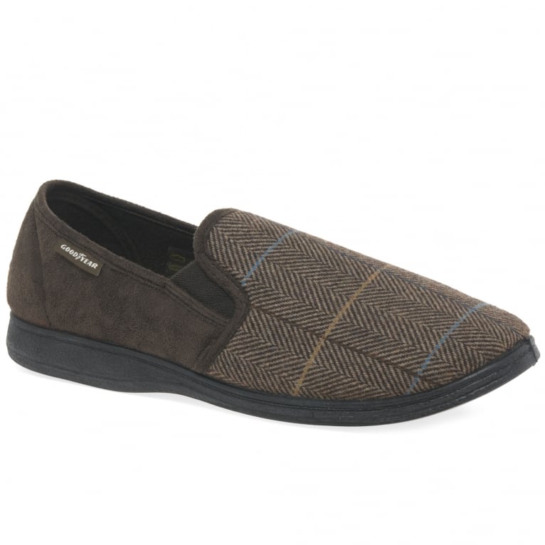 charles clinkard Goodyear Harrison Mens Full Tweed Slippers