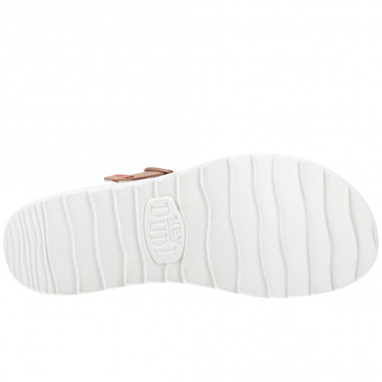 Charles Clinkard Hey Dude Delray Buckle Classic Womens Platform Sandals