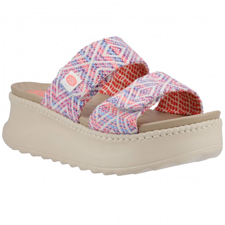 charles clinkard Hey Dude Delray Slide Surf Baja Womens Platform Sandals