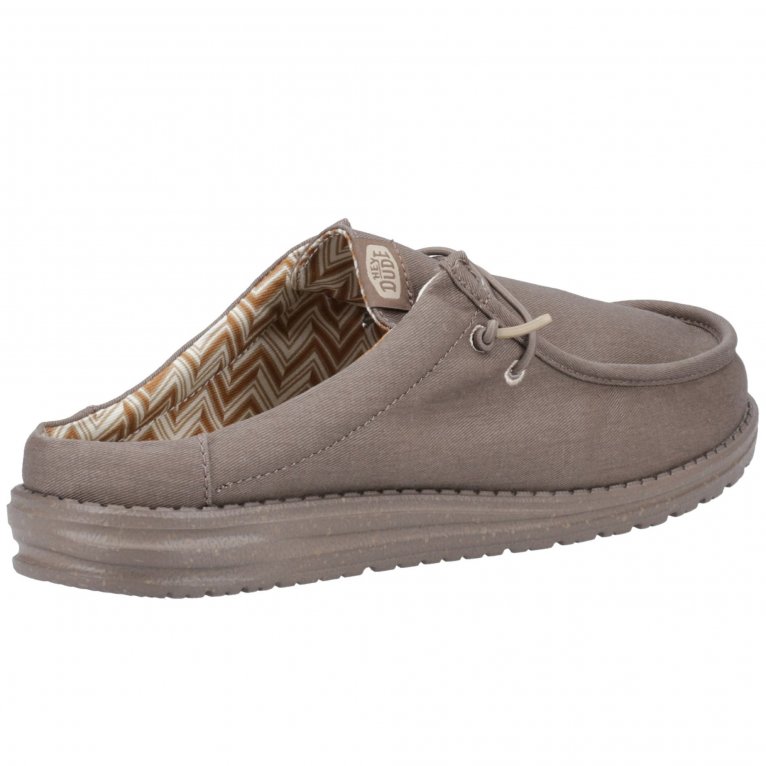 Charles Clinkard Hey Dude Wally Slip Mens Canvas Mules