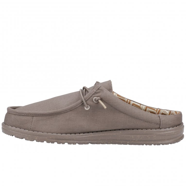 Charles Clinkard Hey Dude Wally Slip Mens Canvas Mules