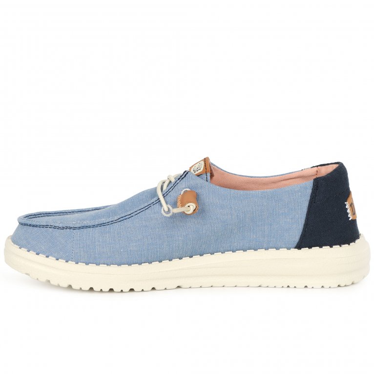 Charles Clinkard Hey Dude Wendy Chambray Boho Womens Canvas Shoes