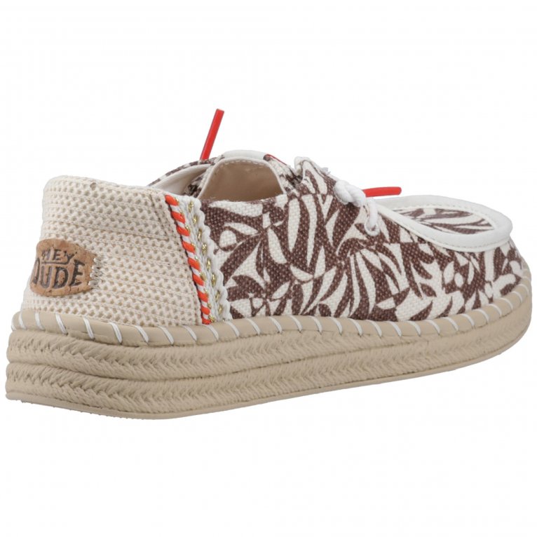 Charles Clinkard Hey Dude Wendy Espadrille Retro Palm Womens Shoes