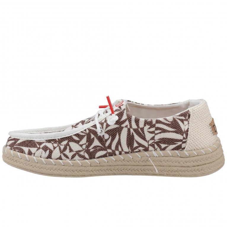 Charles Clinkard Hey Dude Wendy Espadrille Retro Palm Womens Shoes