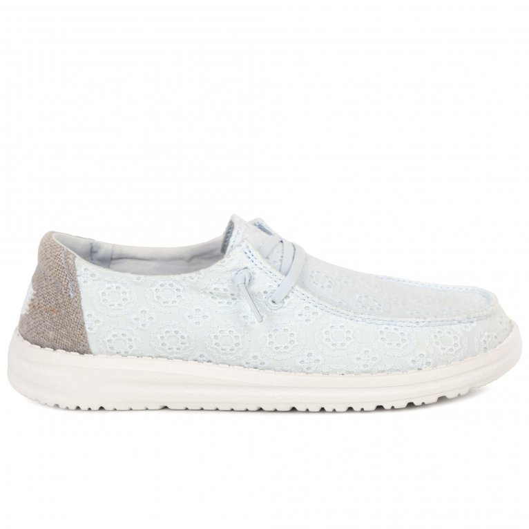Charles Clinkard Hey Dude Wendy Eyelet Lace Womens Canvas Shoes