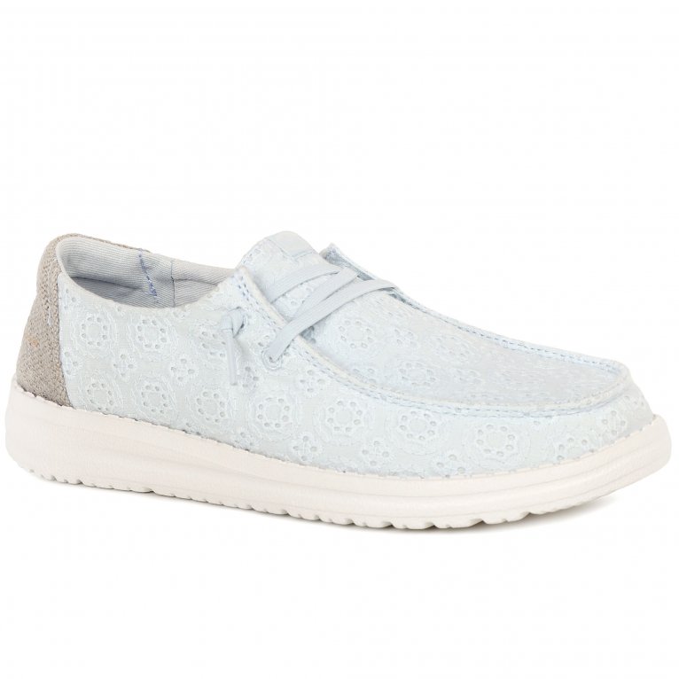 charles clinkard Hey Dude Wendy Eyelet Lace Womens Canvas Shoes