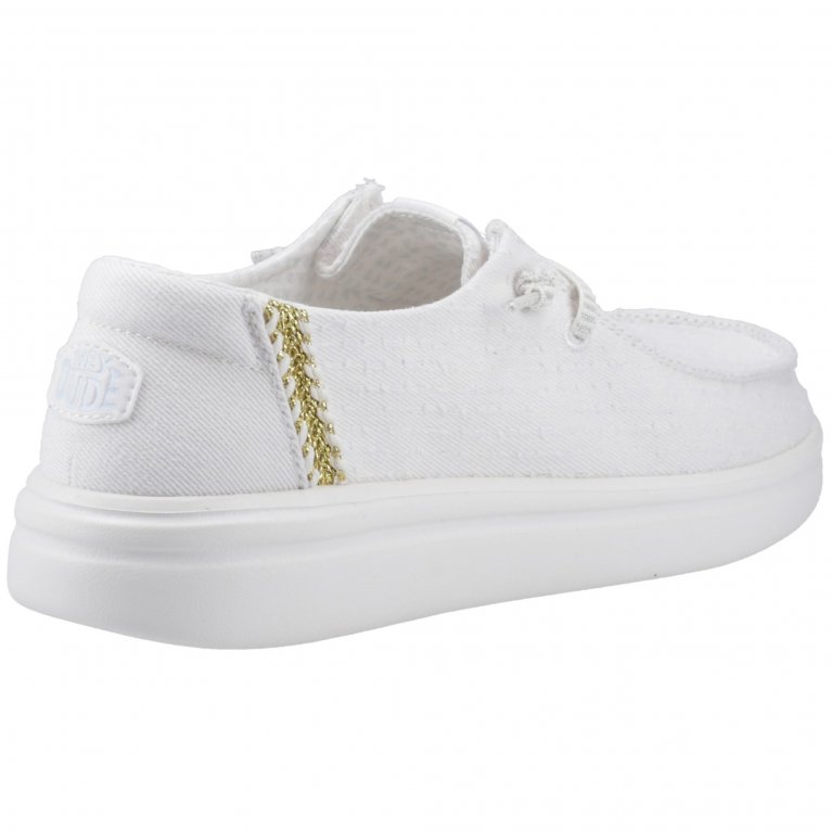 Charles Clinkard Hey Dude Wendy Rise Perf Canvas Womens Shoes