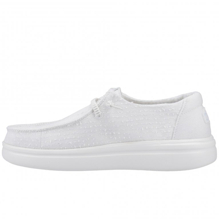 Charles Clinkard Hey Dude Wendy Rise Perf Canvas Womens Shoes