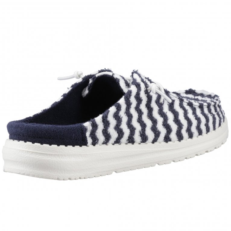 Charles Clinkard Hey Dude Wendy Slip Terry Strip Womens Mules