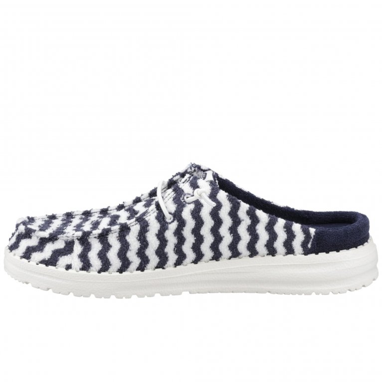 Charles Clinkard Hey Dude Wendy Slip Terry Strip Womens Mules