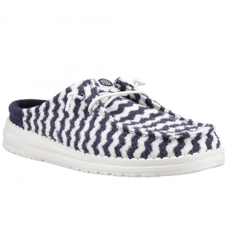charles clinkard Hey Dude Wendy Slip Terry Strip Womens Mules
