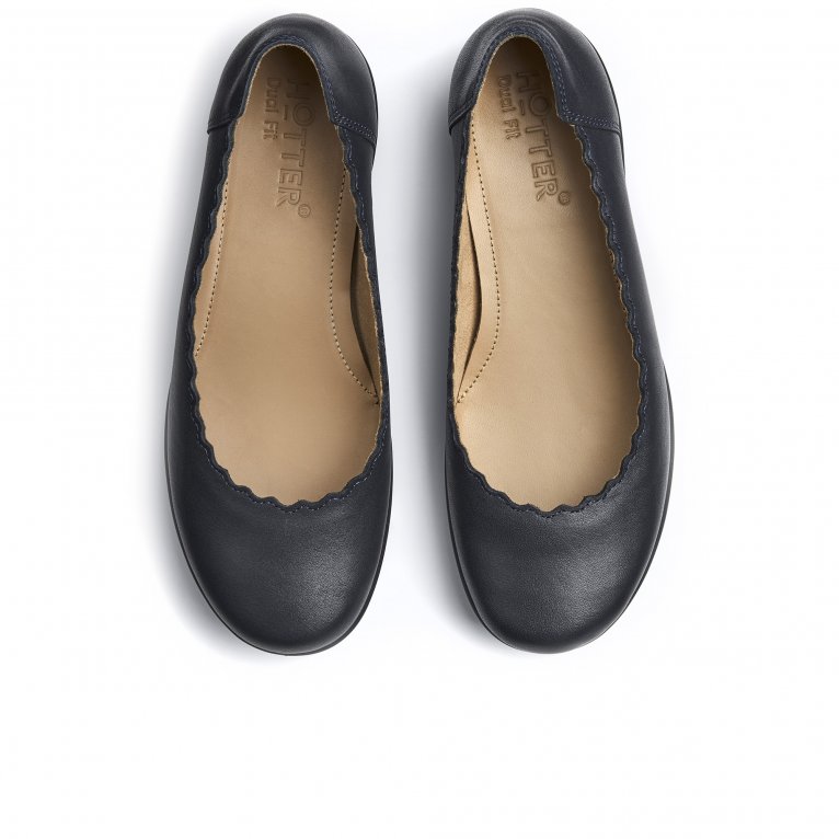 Charles Clinkard Hotter Eider Womens Wide Ballet Pumps
