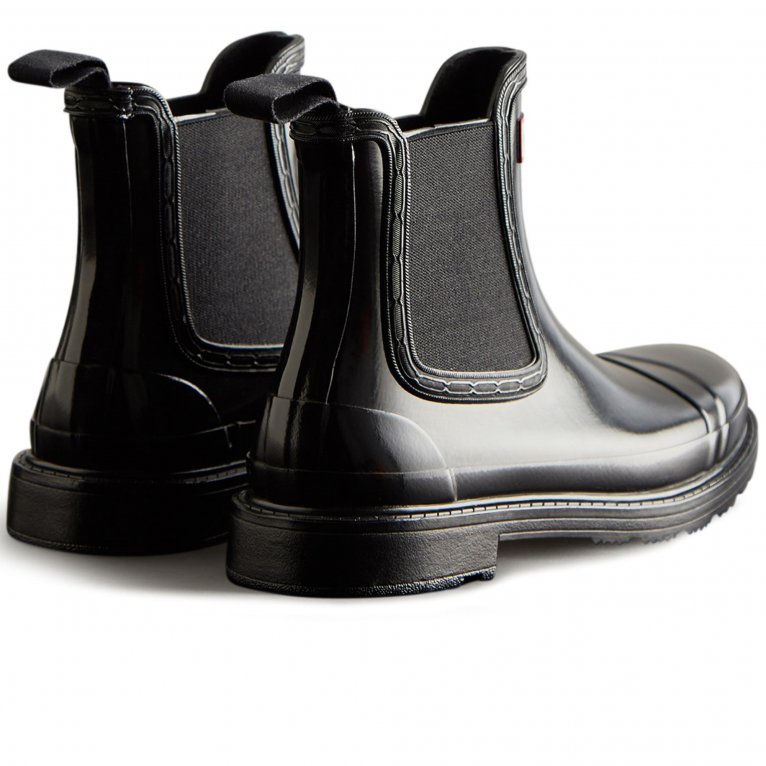Charles Clinkard Hunter Commando Gloss Womens Chelsea Boot Wellingtons
