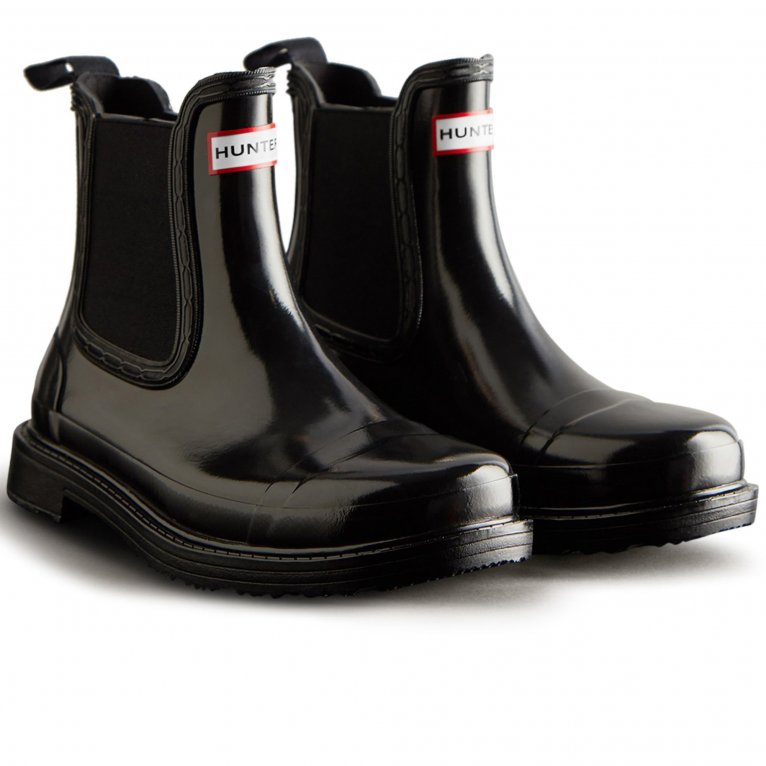 Charles Clinkard Hunter Commando Gloss Womens Chelsea Boot Wellingtons