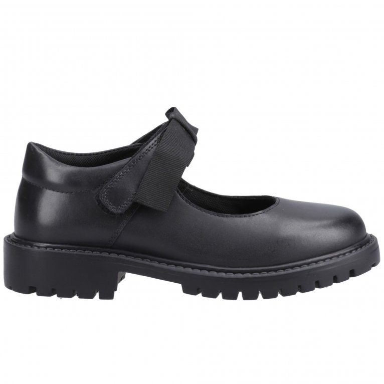 charles clinkard Hush Puppies Astrid Bow Junior Girls School Shoes