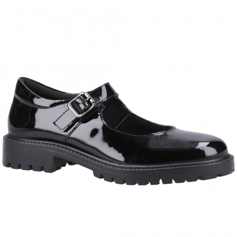 charles clinkard Hush Puppies Aurora Patent Junior Girls School Shoes