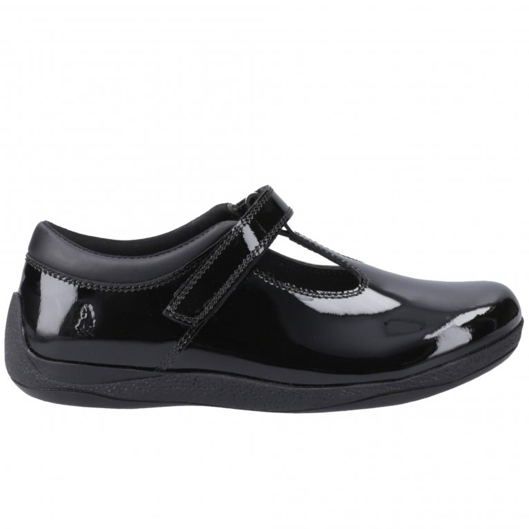 charles clinkard Hush Puppies Caitlin T-Bar Senior Girls School Shoes