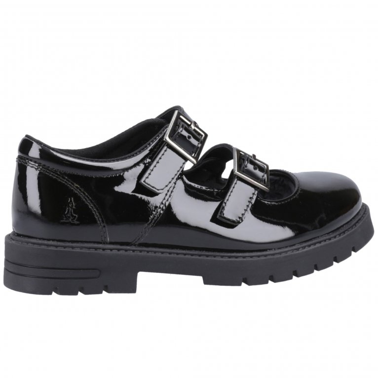 Charles Clinkard Hush Puppies Ella Patent Junior Girls School Shoes