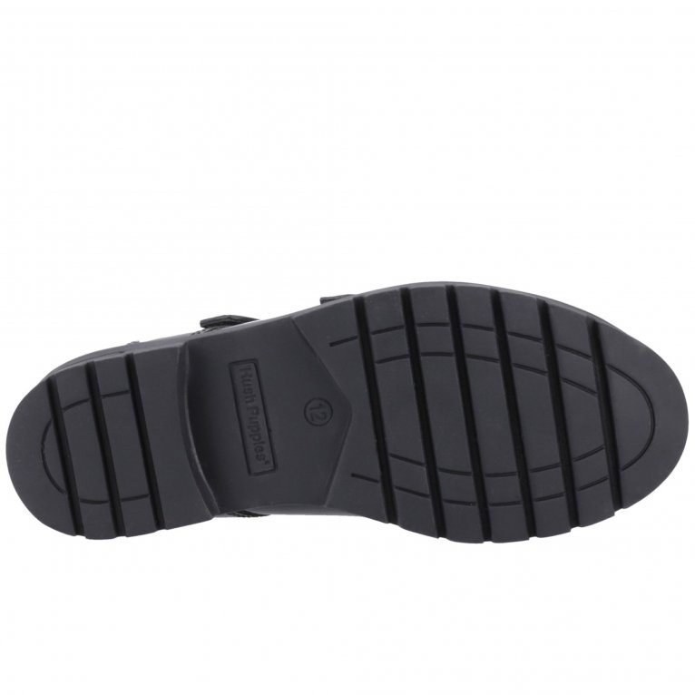 Charles Clinkard Hush Puppies Ella Patent Junior Girls School Shoes