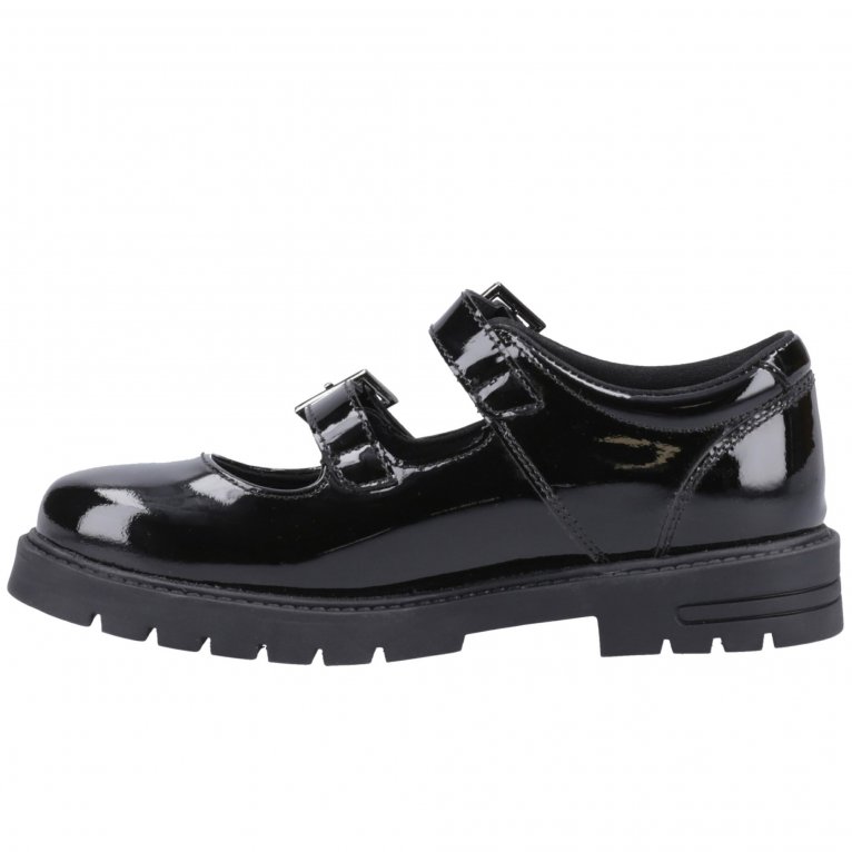Charles Clinkard Hush Puppies Ella Patent Senior Girls School Shoes