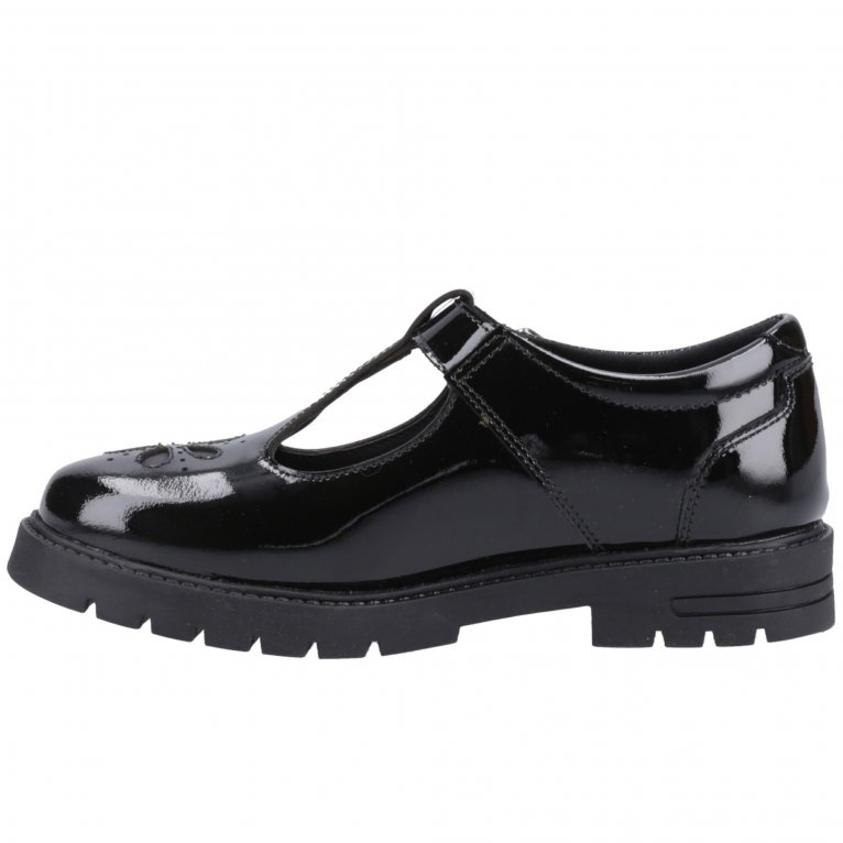 Charles Clinkard Hush Puppies Fiona Patent Senior Girls School Shoes