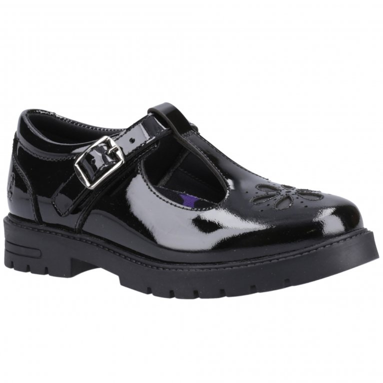 charles clinkard Hush Puppies Fiona Patent Senior Girls School Shoes