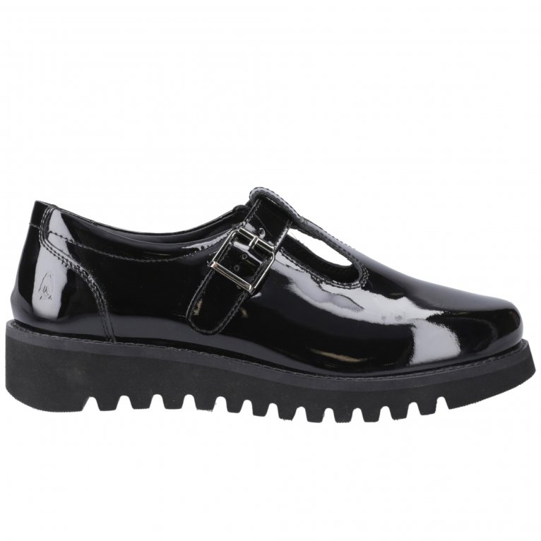 charles clinkard Hush Puppies Florrie T-Bar Senior Girls School Shoes
