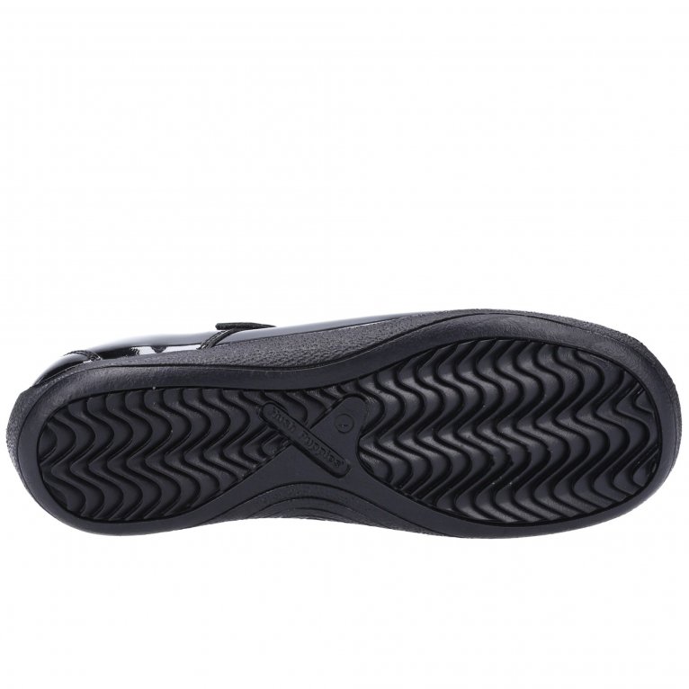 Charles Clinkard Hush Puppies Jessica Patent Senior Girls School Shoes