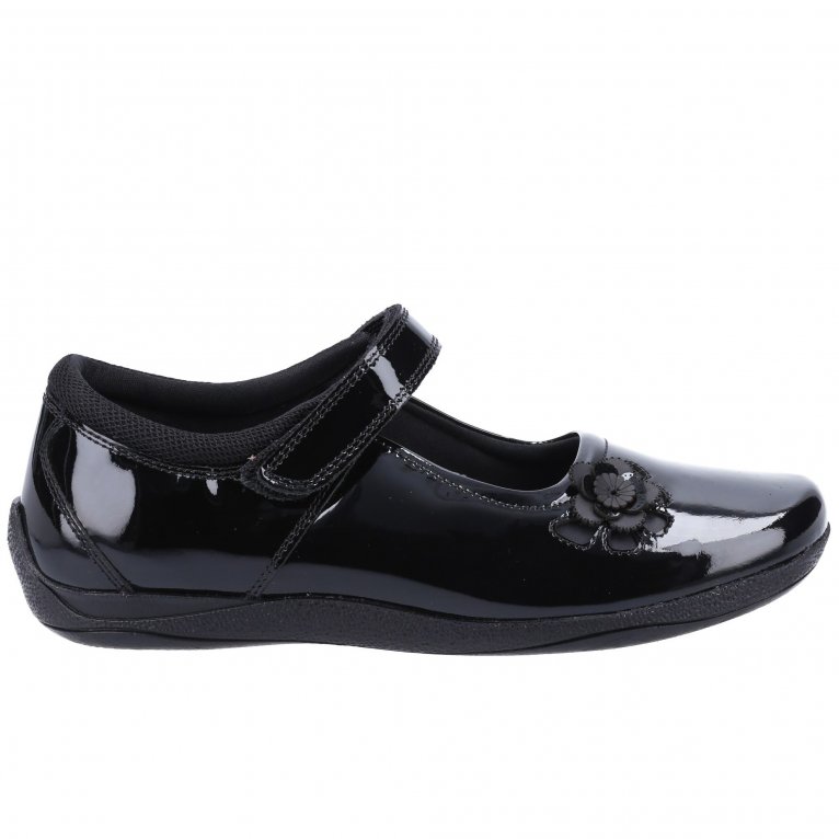 Charles Clinkard Hush Puppies Jessica Patent Senior Girls School Shoes