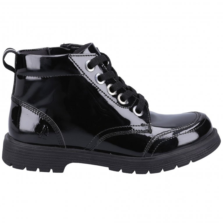 Charles Clinkard Hush Puppies Jolie Patent Senior Girls Chelsea Boots