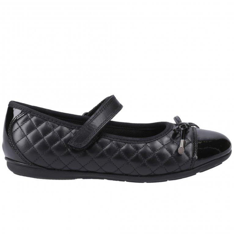 charles clinkard Hush Puppies Lottie Quilt Junior Girls Ballerina Shoes