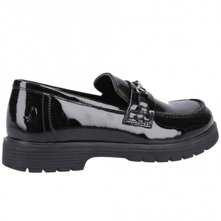Charles Clinkard Hush Puppies Lydia Patent Senior Girls School Shoes
