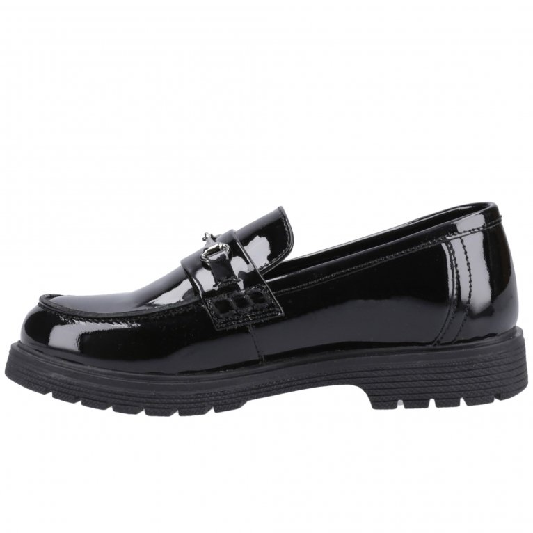 Charles Clinkard Hush Puppies Lydia Patent Senior Girls School Shoes