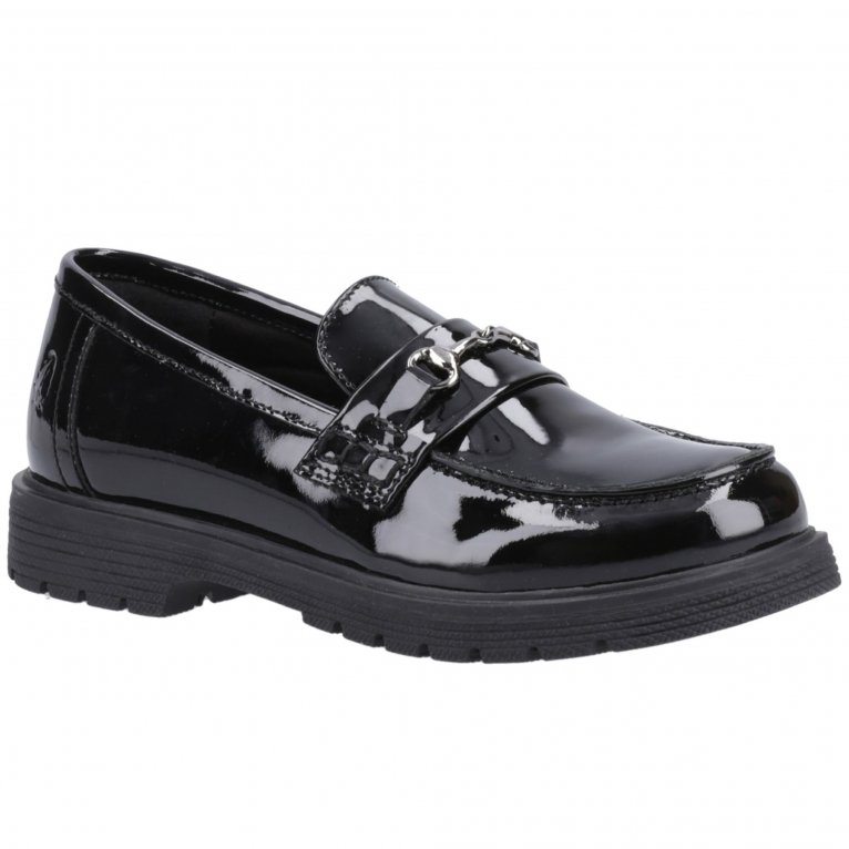 charles clinkard Hush Puppies Lydia Patent Senior Girls School Shoes