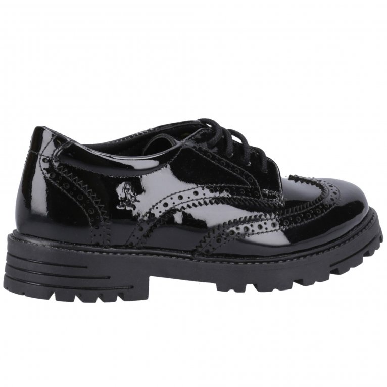 Charles Clinkard Hush Puppies Maxine Patent Senior Girls School Shoes