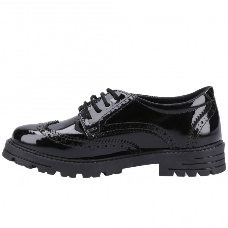 Charles Clinkard Hush Puppies Maxine Patent Senior Girls School Shoes