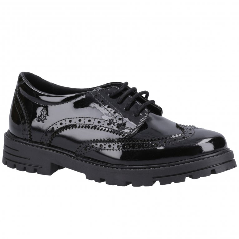 charles clinkard Hush Puppies Maxine Patent Senior Girls School Shoes